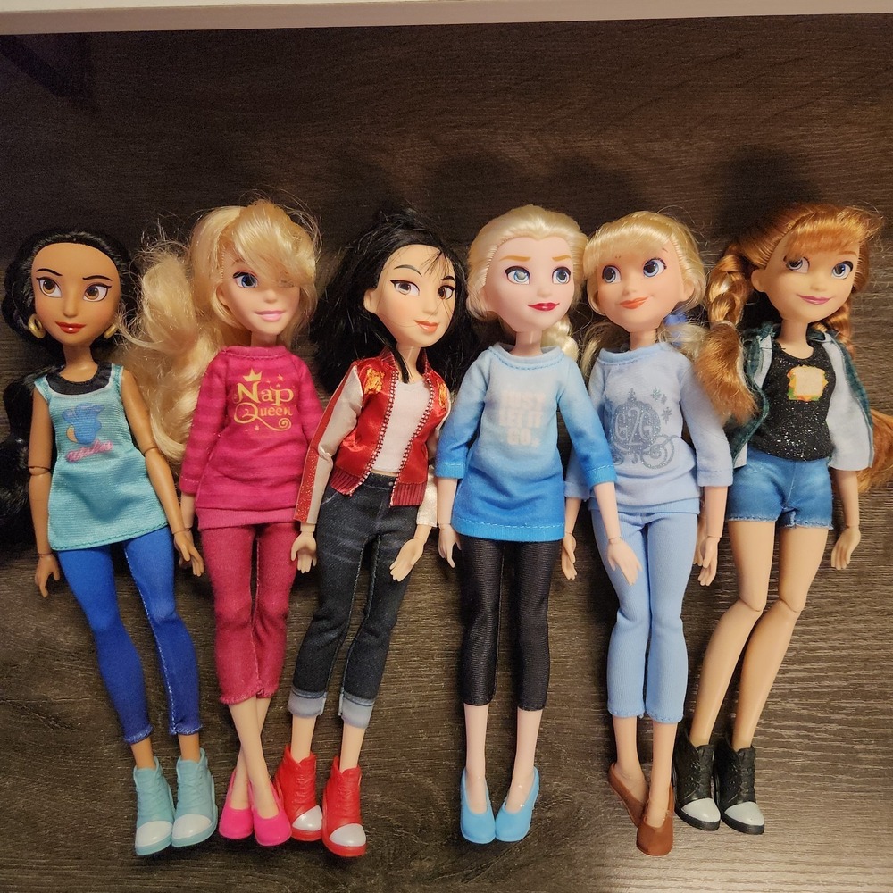 Disney Princess Ralph Breaks The Internet Comfy Squad -6 Princess Doll Lot 2018